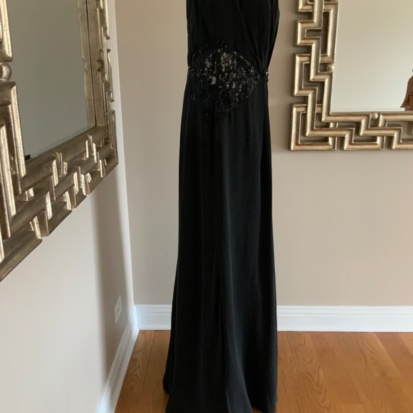 Stephen Yearick Gorgeous Black Silk  Beaded Gown  Sz 10 Glamorous *NWT - Picture 3 of 15